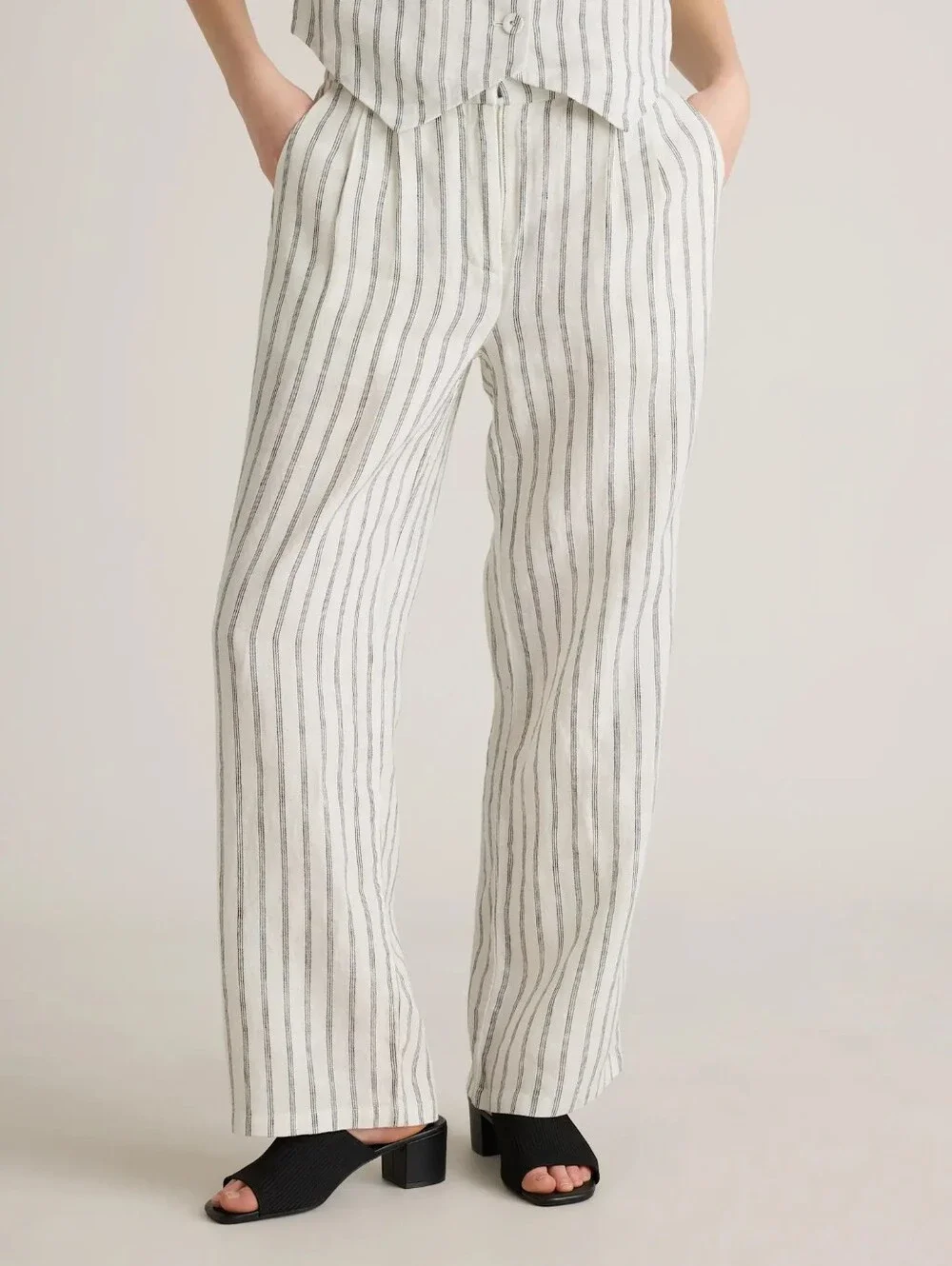 Quince European Linen Pleated Trouser